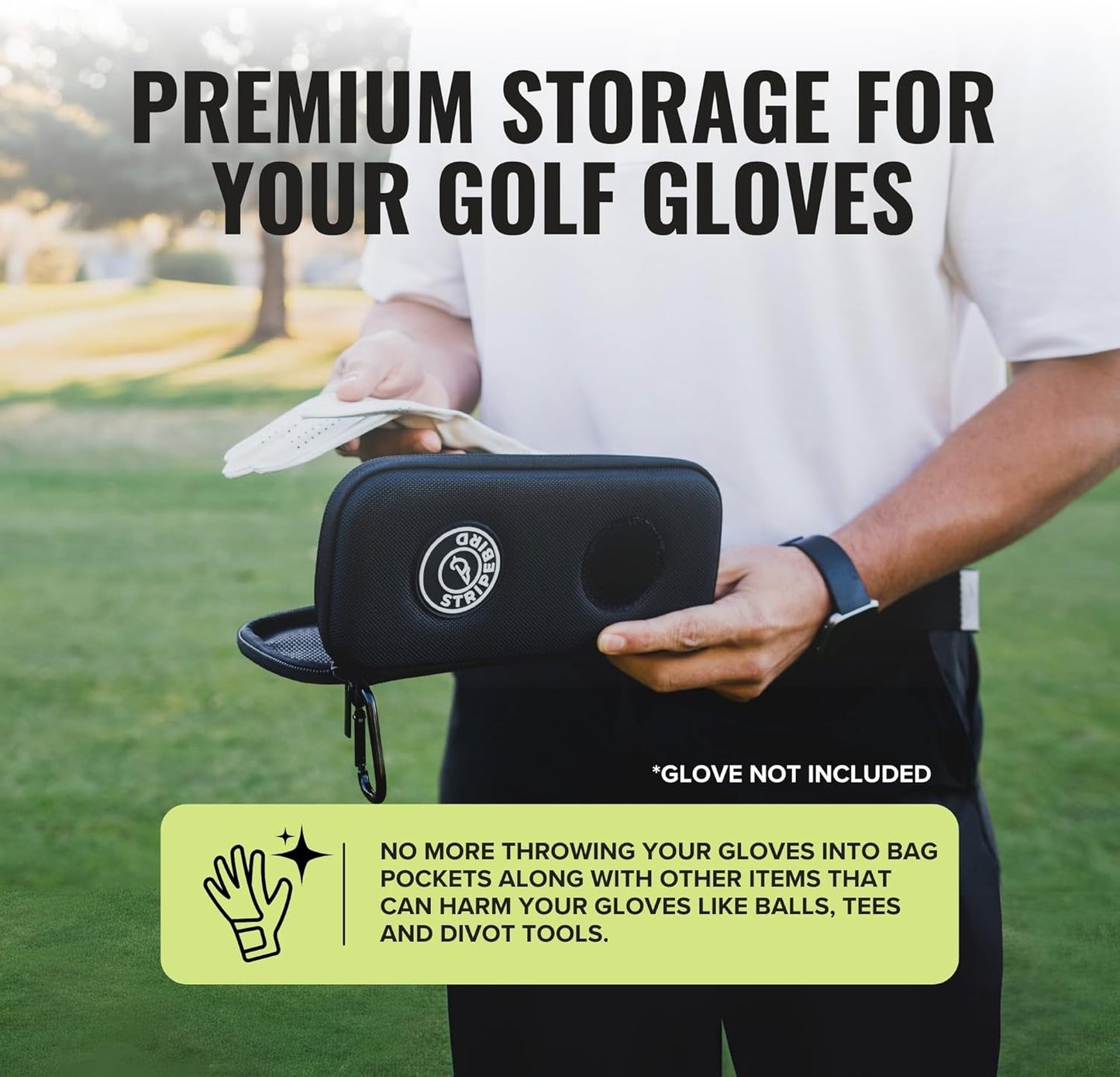 - Original Performance Golf Glove Holder - Protect and Keep Gloves Dry - Moisture Free Storage Organizer Case